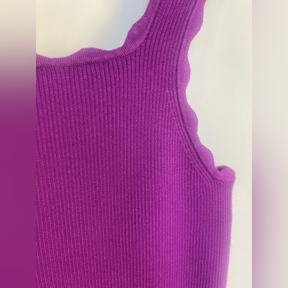 NWT Wilfred Angelique Dress Knit square-neck mini dress Purple Large - Picture 13 of 16